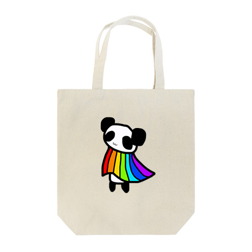 レインボーフラッグを着るパンダ Tote Bag