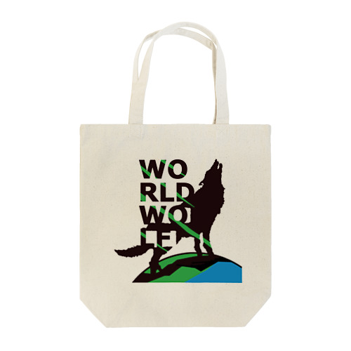 WORLD WOLFのロゴマーク トートバッグ