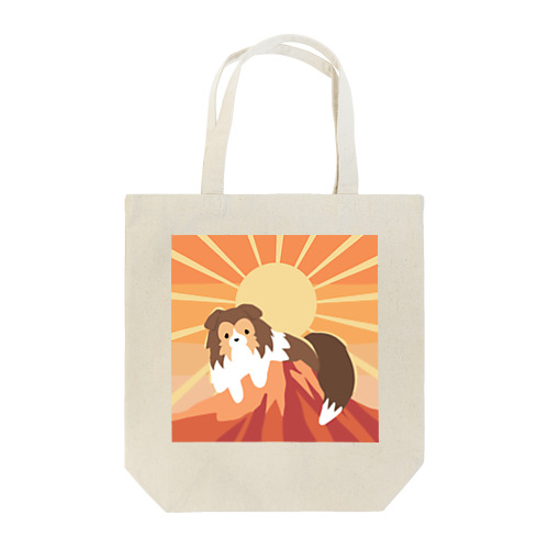 シェルティ×富士山(赤) Tote Bag