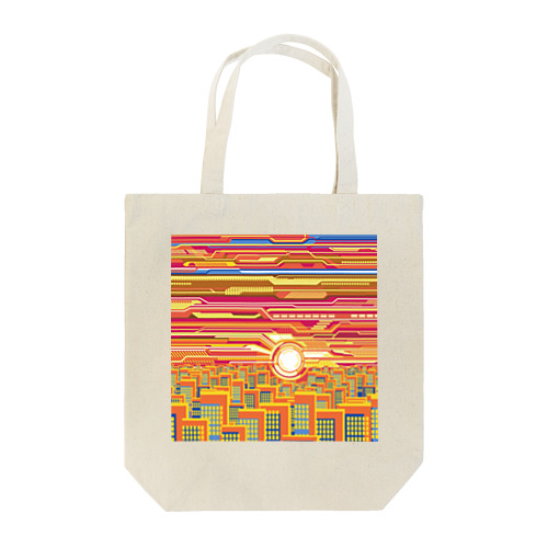 暗号化された夕日 Tote Bag