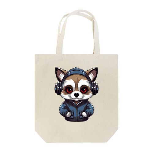 ヘッドホンをかけているタヌキ Tote Bag