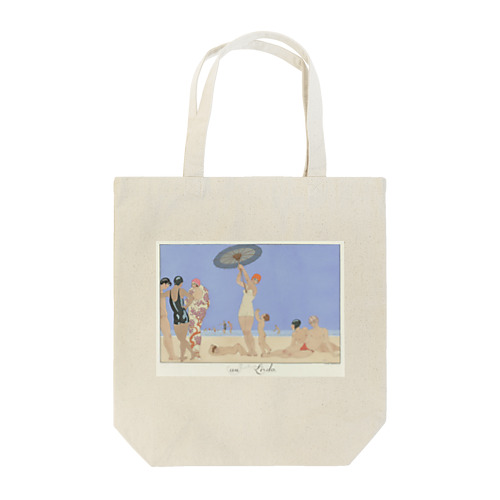 ジョルジュ・バルビエ『ル・ボヌール・デュ・ジュール・ウ・レ・グラース・ア・ラ・モード』より《リドにて》 Tote Bag