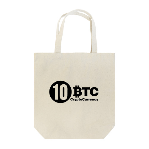 10BTC(Black-Logo) トートバッグ