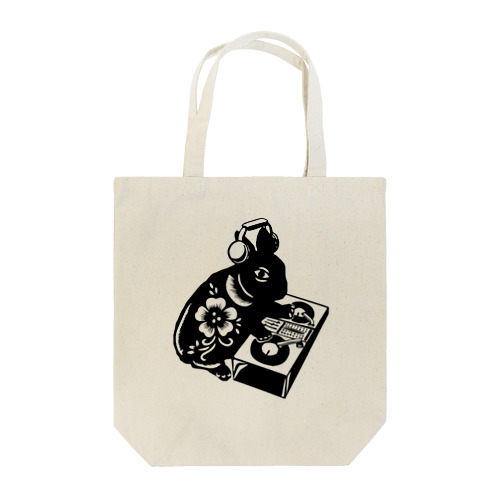 DJ小梅（DJシャオメイ、DJうさぎ）黒 Tote Bag