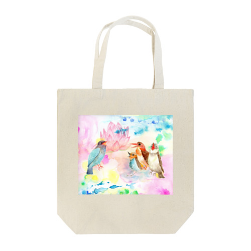 青い鳥がなくとき -蓮の花- Tote Bag