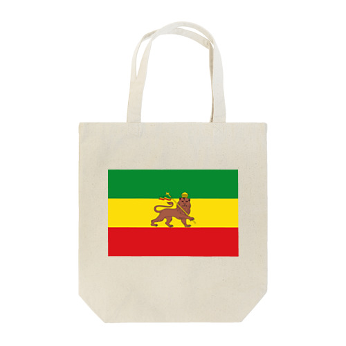 RASTAFARI LION FLAG-エチオピア帝国の国旗- Tシャツ Tote Bag