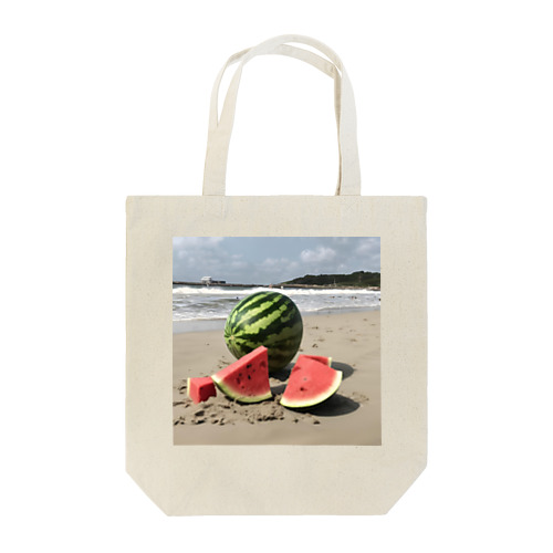 浜辺のスイカ Tote Bag