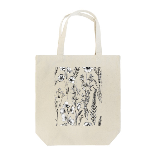 モノクロームの植物図鑑 Tote Bag