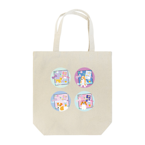 レトロ？な色合いの犬たち Tote Bag