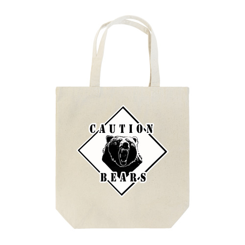 CAUTION- Bear　ｗ１ Tote Bag