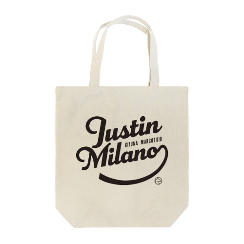 ジャスティンミラノ（タイポグラフィBLACK） Tote Bag