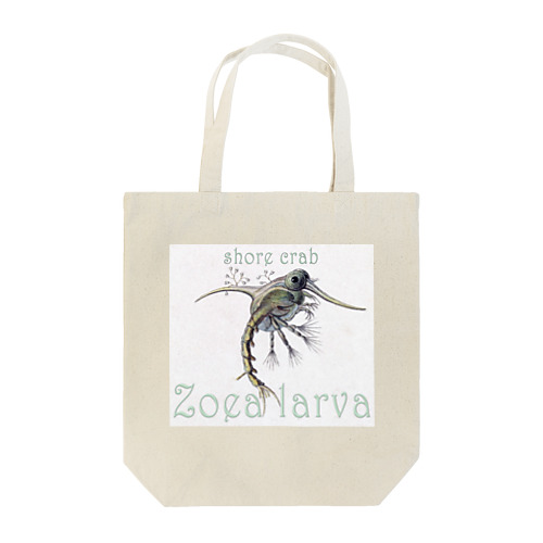 shore crab-Zoea larva「イソガニの幼生」 トートバッグ