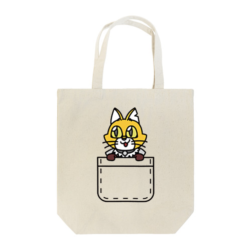 キャットCポッケ Tote Bag