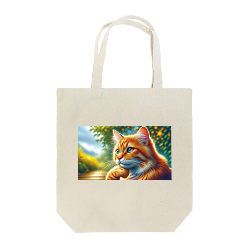 トラ猫Thinking Time Tote Bag