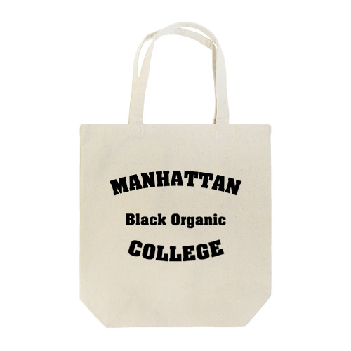 MANHATTAN Black Organic COLLEGE  Tote Bag