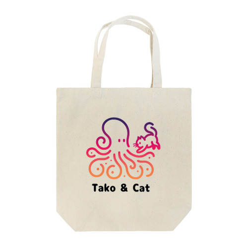 タコ & 猫 トートバッグ