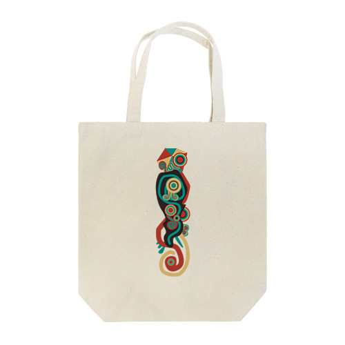 極彩色の縄文 Tote Bag