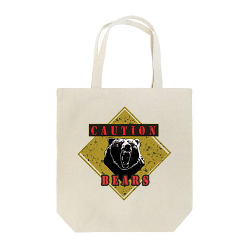 CAUTION- Bear　２ Tote Bag