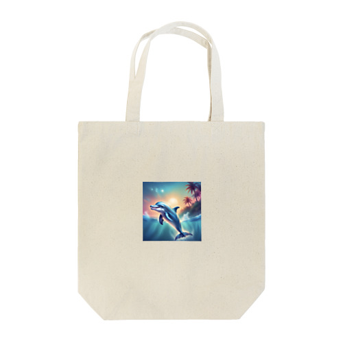 水面を跳ねるイルカ Tote Bag