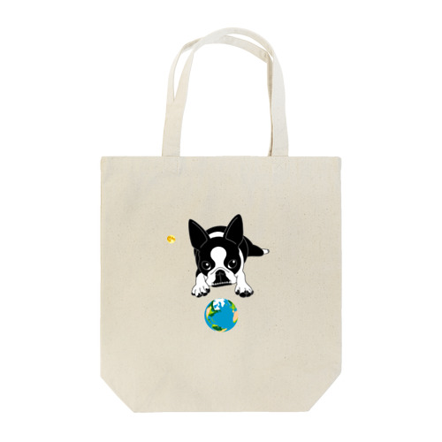 小物用:ボストンテリア(地球と月)[v2.8k] Tote Bag