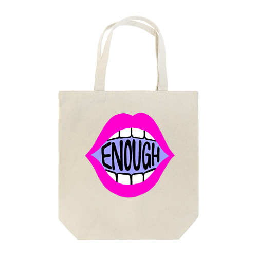 ENOUGH IS ENOUGH! MOUTH PINK トートバッグ