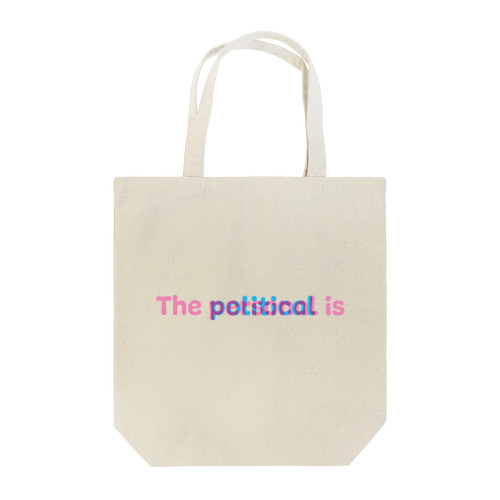 【ピンク×水色】「個人的なことは政治的なこと」グッズ Tote Bag