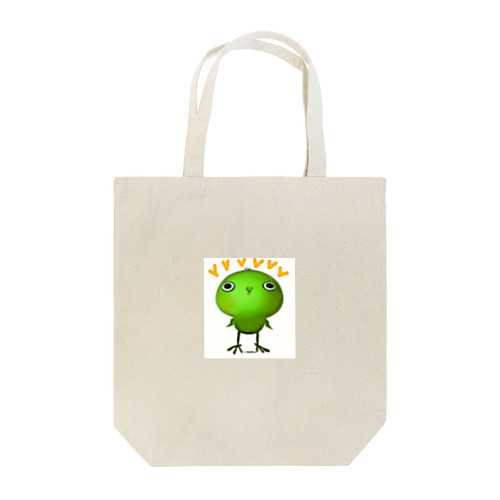 【枠付き】グリーンのびのびヒヨコ🐤ハッピー🎵   Tote Bag