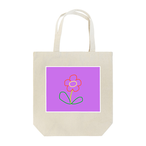 お花（purple） トートバッグ