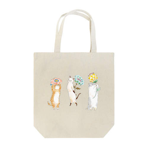 むずむずお花屋さんにゃんこ Tote Bag