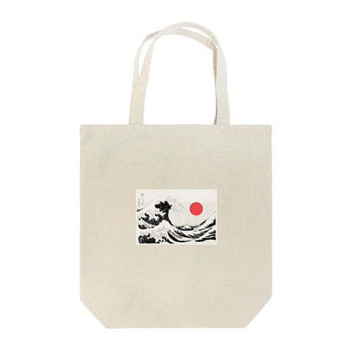 Japanese Sun×Hokusai Tote Bag