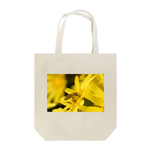 花と蜂 トートバッグ