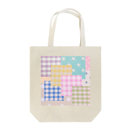 ミルキー☆パッチワーク風♪（ピンク） Tote Bag
