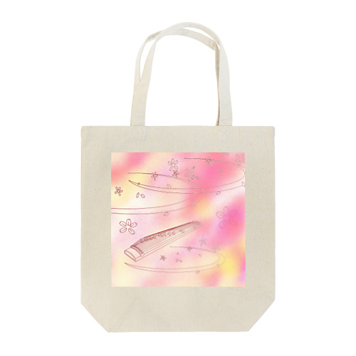 箏譜「春が来た」イメージ画像（正方形） Tote Bag