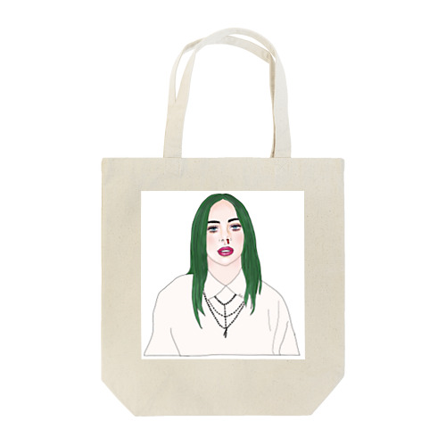 Green Hair Girl Tote Bag