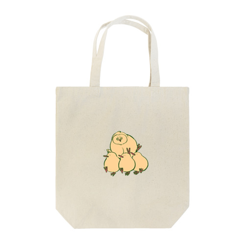 キーウィたちに運ばれるカカポ(カラーバージョン) Tote Bag