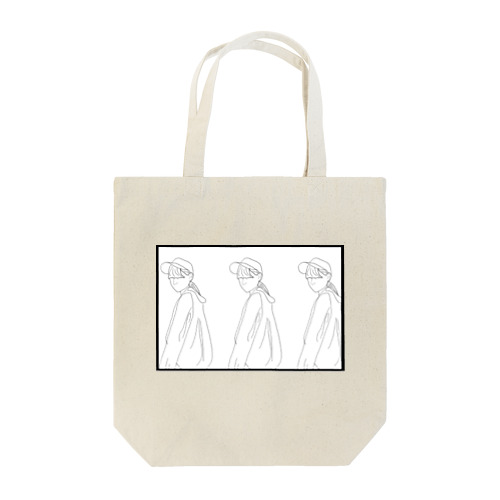 3人の女の子(四角白) Tote Bag