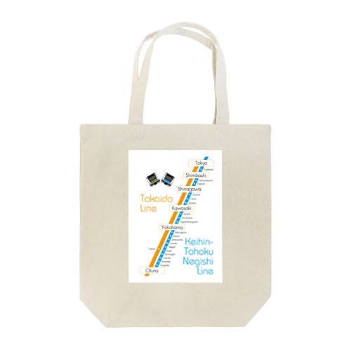 東海道線&京浜東北線路線図グッズ Tote Bag