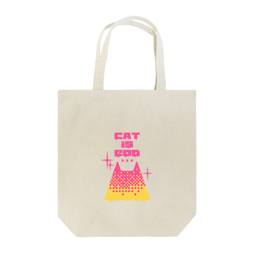 CAT is GOD...カラードット 001 Tote Bag