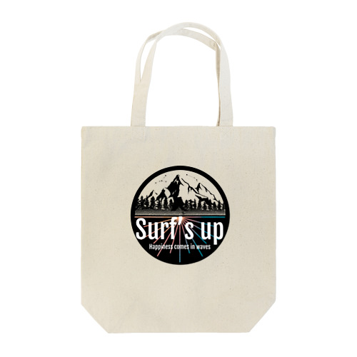 Surf's up〜良い波がきた・black〜オリジナルデザイン トートバッグ