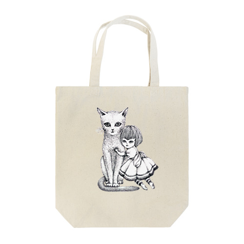 猫と少女 Tote Bag
