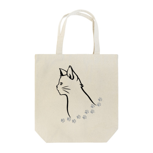 猫と足跡 Tote Bag