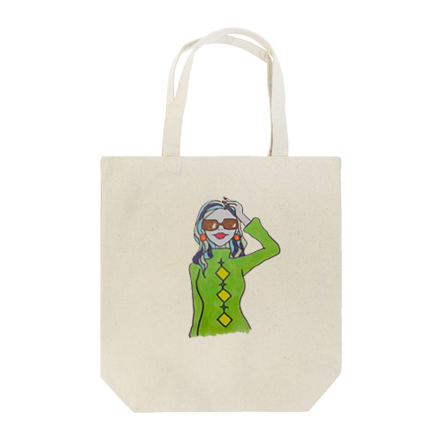 Colorful Hair Woman No.5 Tote Bag