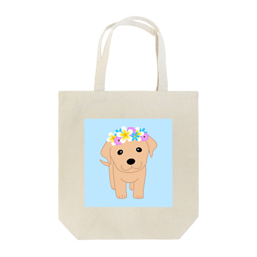 ハワイの犬 水色  Hawaiian Dog Light Blue Tote Bag