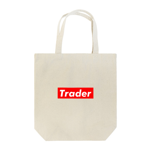 Trader 赤色系 レッド色系 ボックスロゴ  トレーダー　トレード 投資 仮想通貨 暗号通貨 FX 株 先物 トレーダーさんにオススメです トートバッグ