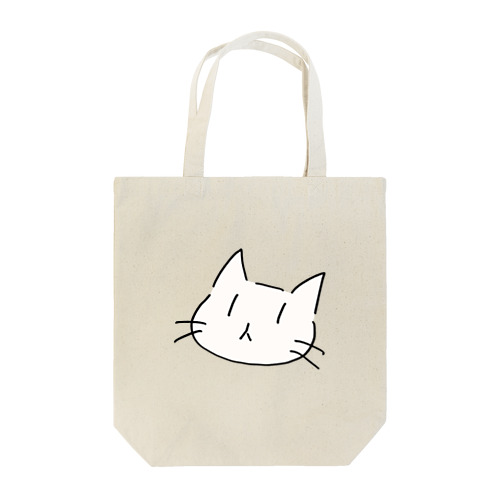 NEKO（ねこ・顔のみ・白猫） Tote Bag