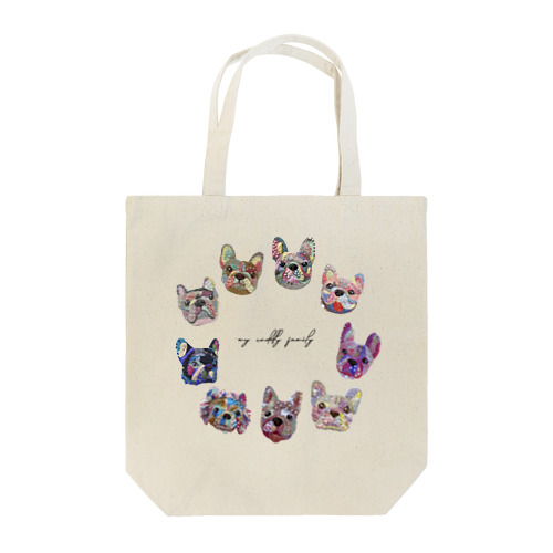 カラフルうちのこ刺しゅう(PINKフレブル) Tote Bag