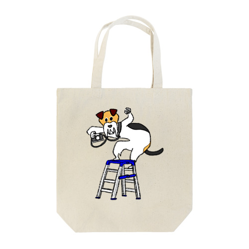 ワイアーフォックステリアとカメラ Tote Bag