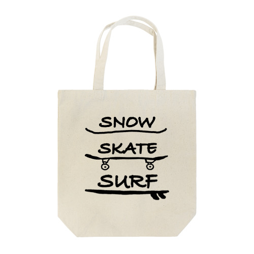 Snow Skate Surf Tote Bag