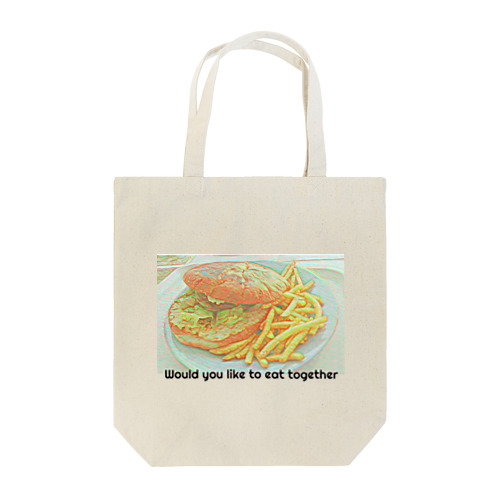 ご一緒させて下さい(ハンバーガーver) Tote Bag