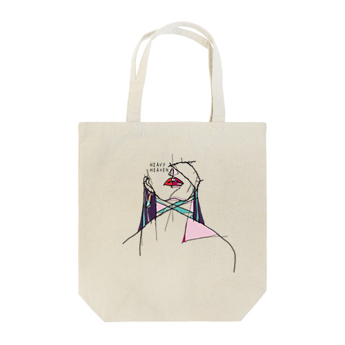 ヘビーヘヴン2　 HEAVY HEAVEN　パープル　針金アート風イラスト　ワイヤーパンク Tote Bag